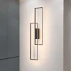 Lightinthebox LED Wall Lights Indoor Black Rectangle Double Light Wall Mounted Light Modern LED Metal Wall Lighting for Bedroom Dining Room Bedside lamp Living Room