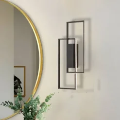 Lightinthebox LED Wall Lights Indoor Black Rectangle Double Light Wall Mounted Light Modern LED Metal Wall Lighting for Bedroom Dining Room Bedside lamp Living Room