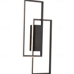 Lightinthebox LED Wall Lights Indoor Black Rectangle Double Light Wall Mounted Light Modern LED Metal Wall Lighting for Bedroom Dining Room Bedside lamp Living Room