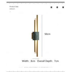 Lightinthebox 1-Light 50cm LED Wall Lights Classic Nordic Style Wall Lamps Line Design Living Room Bedroom Aluminium Alloy Traditional Wall Light 110-120V 220-240V 5 W