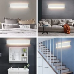 Lightinthebox 1-Light 31/46/61cm LED Wall Light Anti-Glare Matte Design Indoor Wall Sconce Modern Style Fixtures Bathroom Bedroom Lights 10W 16W 22W AC100-240V