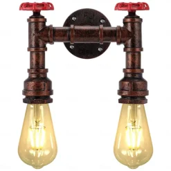 Lightinthebox Retro Wall Lamp Industrial Retro Wall Lamp Creative Water Pipe Wall Lamp Tieyi Maximum 60W Applicable to Bedroom Kitchen Restaurant Loft Cafe Bar Corridor