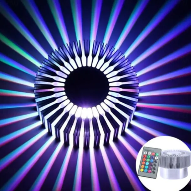 Lightinthebox Sun Flower Wall Decoration Lamp, Sun Flower Wall Lamp, Aluminum Remote Control Heat and Moisture Resistance 3W RGB LED Aluminum Wall, Ceiling Lights