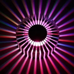 Lightinthebox Sun Flower Wall Decoration Lamp, Sun Flower Wall Lamp, Aluminum Remote Control Heat and Moisture Resistance 3W RGB LED Aluminum Wall, Ceiling Lights