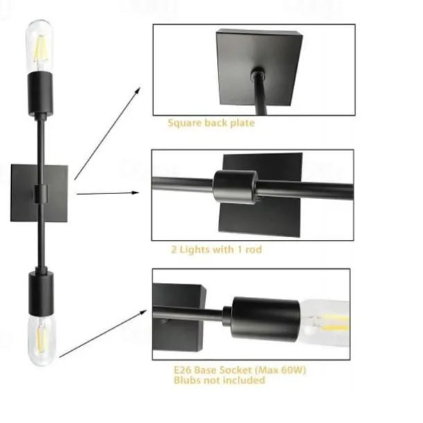 Lightinthebox Vintage Country Wall Lamps Wall Sconces Bathroom Lighting LED Wall Lights Bathroom Shops Cafes Iron Wall Light 110-120V 220-240V