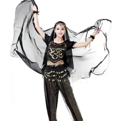 Lightweight Chiffon Hand Scarf Belly Dance Costume Outfit Hip Scarf Shawls Veils(ONLY SCARF)