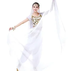 Lightweight Chiffon Hand Scarf Belly Dance Costume Outfit Hip Scarf Shawls Veils(ONLY SCARF)