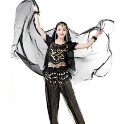 Lightweight Chiffon Hand Scarf Belly Dance Costume Outfit Hip Scarf Shawls Veils(ONLY SCARF)