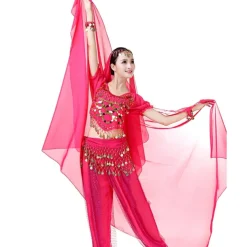 Lightweight Chiffon Hand Scarf Belly Dance Costume Outfit Hip Scarf Shawls Veils(ONLY SCARF)