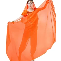 Lightweight Chiffon Hand Scarf Belly Dance Costume Outfit Hip Scarf Shawls Veils(ONLY SCARF)
