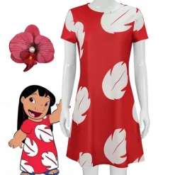Lilo Dress Cosplay Costume Carnival Costume Dress Up Movie Cosplay for Women's Adults' Halloween Carnival World Book Day Performance Party