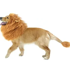 Lion Mane for Dog Costume, Realistic Funny Lion Wig for Medium to Large Sized Dogs, Fancy Dog Lion Mane (Brown Ear Tail)dog halloween costumes