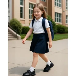 Little Girls' Faux Leather School Loafers with Fringe and Bow – Comfortable Moccasin Style Shoes for School & Daily Wear