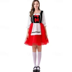 Little Red Riding Hood Halloween Masquerade Carnival Costume Adults' Women's Halloween Easy Halloween Costumes Dress Up
