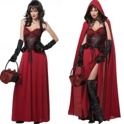 Little Red Riding Hood Halloween Dress Cosplay Costume Carnival Costume Cosplay Sexy Costume Adults' Women's Carnival Masquerade Mardi Gras Performance Party Halloween Easy Halloween Costumes Dress Up