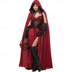 Little Red Riding Hood Halloween Dress Cosplay Costume Carnival Costume Cosplay Sexy Costume Adults' Women's Carnival Masquerade Mardi Gras Performance Party Halloween Easy Halloween Costumes Dress Up