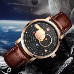 LlGE New Fashion Trend Leisure Sports Business Waterproof Night Light Belt Men's Watch