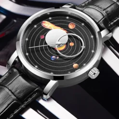 LlGE New Fashion Trend Leisure Sports Business Waterproof Night Light Belt Men's Watch