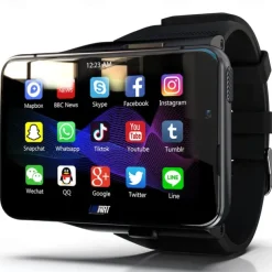 LOKMAT APPLLP Max Smart Watch 2.88 inch Smartwatch Fitness Running Watch 4G LTE Cellular Smartwatch Phone Bluetooth Pedometer Sleep Tracker Sedentary Reminder Compatible with Android iOS Women Men