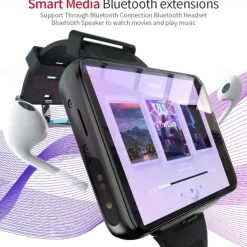 LOKMAT APPLLP Max Smart Watch 2.88 inch Smartwatch Fitness Running Watch 4G LTE Cellular Smartwatch Phone Bluetooth Pedometer Sleep Tracker Sedentary Reminder Compatible with Android iOS Women Men