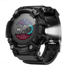 LOKMAT ATTACK GT Smart Watch 1.32 inch Smartwatch Fitness Running Watch Bluetooth Pedometer Call Reminder Sleep Tracker Compatible with Android iOS Women Men Long Standby Hands-Free Calls Waterproof