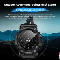 LOKMAT ATTACK GT Smart Watch 1.32 inch Smartwatch Fitness Running Watch Bluetooth Pedometer Call Reminder Sleep Tracker Compatible with Android iOS Women Men Long Standby Hands-Free Calls Waterproof