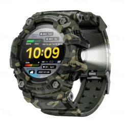 LOKMAT ATTACK GT Smart Watch 1.32 inch Smartwatch Fitness Running Watch Bluetooth Pedometer Call Reminder Sleep Tracker Compatible with Android iOS Women Men Long Standby Hands-Free Calls Waterproof