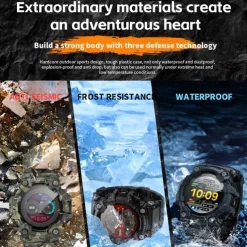 LOKMAT ATTACK GT Smart Watch 1.32 inch Smartwatch Fitness Running Watch Bluetooth Pedometer Call Reminder Sleep Tracker Compatible with Android iOS Women Men Long Standby Hands-Free Calls Waterproof