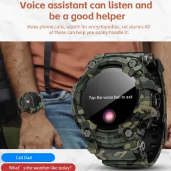 LOKMAT ATTACK GT Smart Watch 1.32 inch Smartwatch Fitness Running Watch Bluetooth Pedometer Call Reminder Sleep Tracker Compatible with Android iOS Women Men Long Standby Hands-Free Calls Waterproof