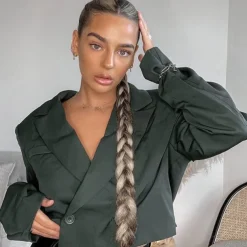 Long Braided Ponytail Extension with Hair Tie Straight Wrap Around Hair Extensions Ponytail Natural Soft Synthetic Hair Piece for Women