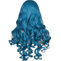 Long Curly Cosplay Wig with 2 Ponytails Wig Halloween Wigs