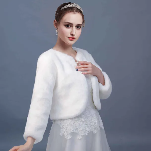 Long Sleeve Coats / Jackets Faux Fur Wedding / Party / Evening Women's Wrap With Splicing