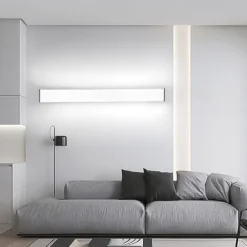 Long Wall Lamp 30/48/60/90cm Modern LED Lights, Warm White Waterproof Acrylic Sconce Lantern for Living Room, Bathroom, Garage, Patio