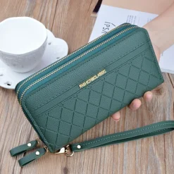 Long Women's Wallet Female Purses Tassel Coin Purse Card Holder Wallets Double Zipper Pu Leather Clutch Luxury Money Phone Bag