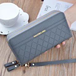 Long Women's Wallet Female Purses Tassel Coin Purse Card Holder Wallets Double Zipper Pu Leather Clutch Luxury Money Phone Bag