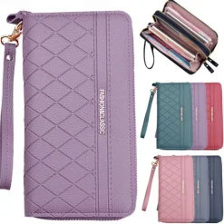 Long Women's Wallet Female Purses Tassel Coin Purse Card Holder Wallets Double Zipper Pu Leather Clutch Luxury Money Phone Bag