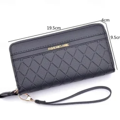 Long Women's Wallet Female Purses Tassel Coin Purse Card Holder Wallets Double Zipper Pu Leather Clutch Luxury Money Phone Bag