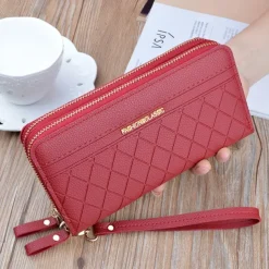 Long Women's Wallet Female Purses Tassel Coin Purse Card Holder Wallets Double Zipper Pu Leather Clutch Luxury Money Phone Bag
