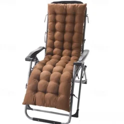 Lounge Chair Cushion Tufted Outdoor Rocking Seat Deck Chaise Pad Recliner Mat Recliner Cushion