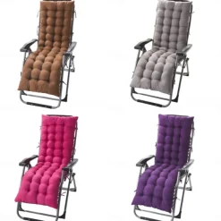 Lounge Chair Cushion Tufted Outdoor Rocking Seat Deck Chaise Pad Recliner Mat Recliner Cushion