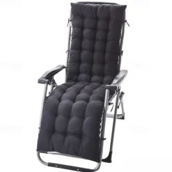 Lounge Chair Cushion Tufted Outdoor Rocking Seat Deck Chaise Pad Recliner Mat Recliner Cushion