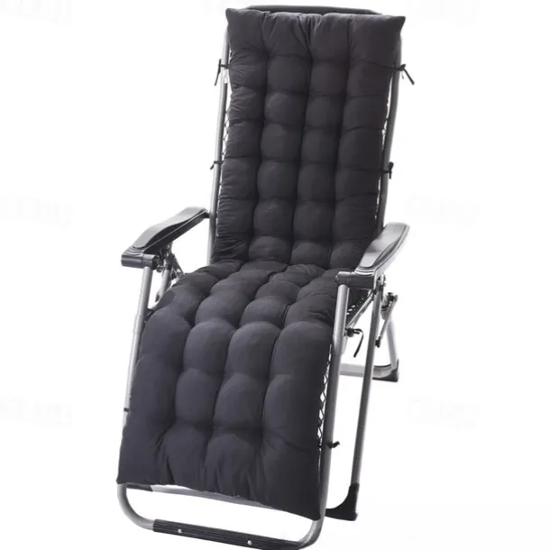 Lounge Chair Cushion Tufted Outdoor Rocking Seat Deck Chaise Pad Recliner Mat Recliner Cushion