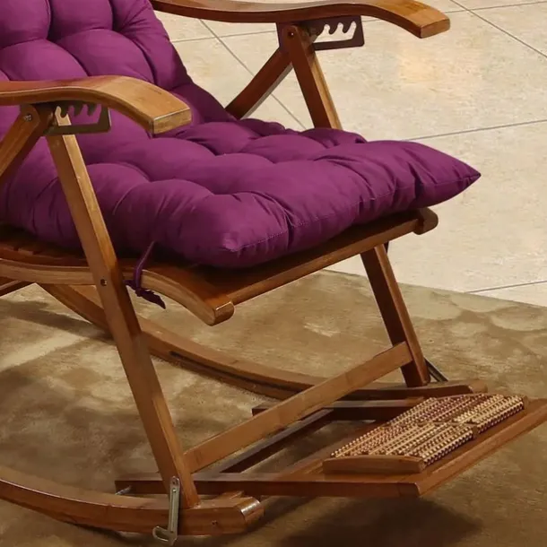 Lounge Chair Cushion Tufted Outdoor Rocking Seat Deck Chaise Pad Recliner Mat Recliner Cushion