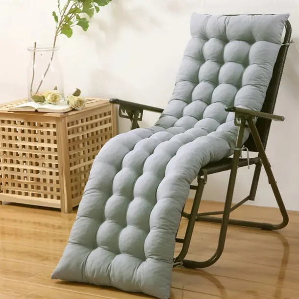 Lounge Chair Cushion Tufted Outdoor Rocking Seat Deck Chaise Pad Recliner Mat Recliner Cushion