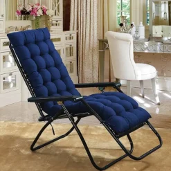Lounge Chair Cushion Tufted Outdoor Rocking Seat Deck Chaise Pad Recliner Mat Recliner Cushion