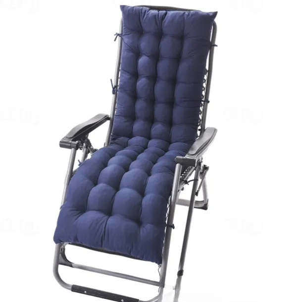 Lounge Chair Cushion Tufted Outdoor Rocking Seat Deck Chaise Pad Recliner Mat Recliner Cushion