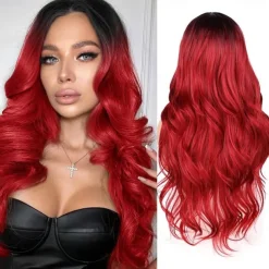 Love Ombre Bluish Green Wigs Long Curly Wavy Teal Blue Side Part Wig 2 Tones Dark Roots Synthetic Daily Party Cosplay Wigs for Women Halloween Wigs