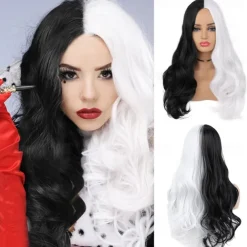 Love Ombre Bluish Green Wigs Long Curly Wavy Teal Blue Side Part Wig 2 Tones Dark Roots Synthetic Daily Party Cosplay Wigs for Women Halloween Wigs