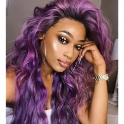 Love Ombre Bluish Green Wigs Long Curly Wavy Teal Blue Side Part Wig 2 Tones Dark Roots Synthetic Daily Party Cosplay Wigs for Women Halloween Wigs