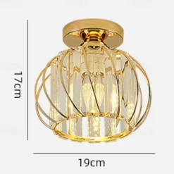 L.T LIGHTS LED Ceiling Light Industrial Cage Style Chandelier Flush Mount Lights Metal Modern Style Painted Finishes Ceiling Lamp for Corridor 110-240V